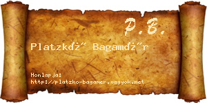 Platzkó Bagamér névjegykártya